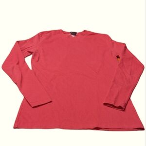 Ladies Moda International XS Red Long Sleeve Crew Neck Tee shirt